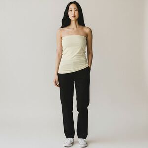 American Eagle Outfitters customized Yellow Bleach Tie Dye Reversible Tube Top L